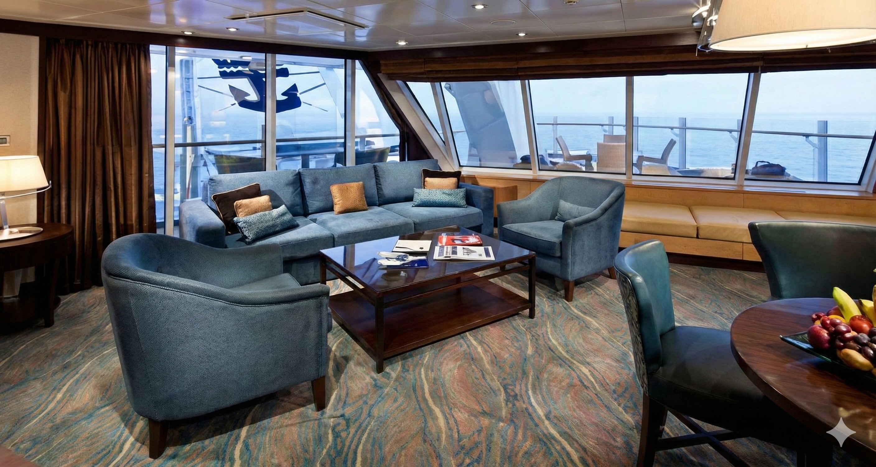 2 Bedroom AquaTheater Suite (Star Class) 2 bedroom suite on Royal Caribbean - View 1 showing main living area